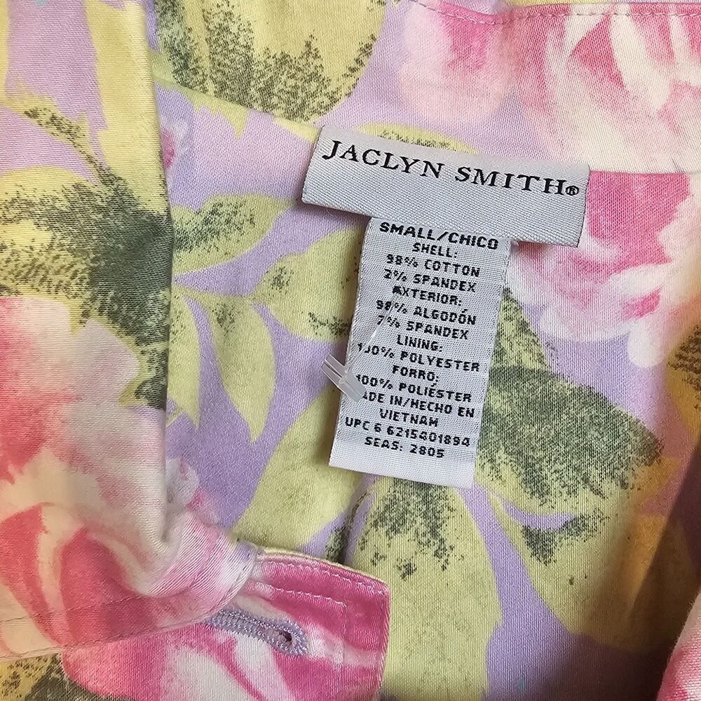 JACLYN SMITH floral spring coat pastel easter blazer jacket pink lilac S - Picture 2 of 12